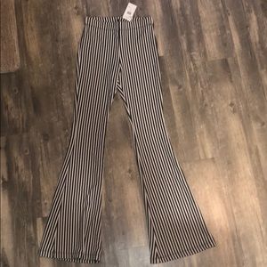 NWT black and white striped Fashionnova pants